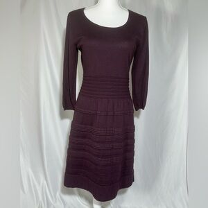 Sundance Sweater Dress Maroon Sculptured Silk
Cotton Long Sleeves Womens Medium